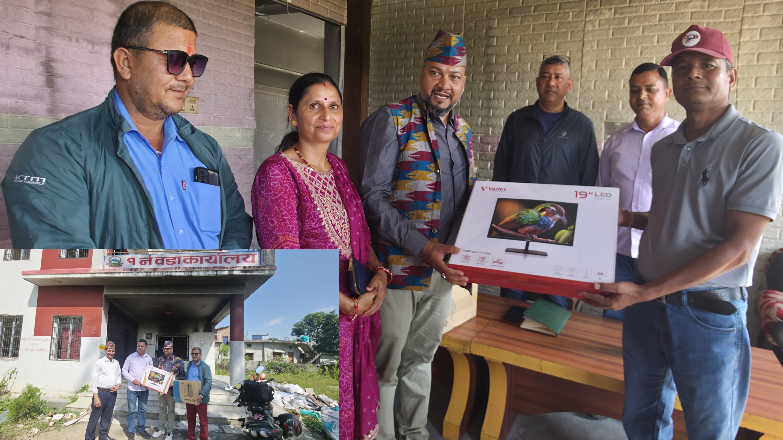 चैतन्य पाठशालाद्वारा घोडाघोडी नगर पालिका र वडा नं.१ कार्यालयलाई कम्प्युटर सहयोग